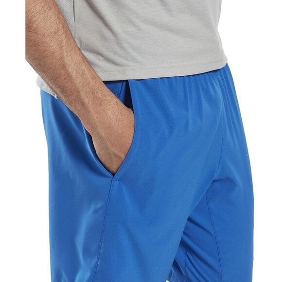 Reebok Men's Regular-Fit Moisture-Wicking 9" Drawstring Shorts Royal Blue S - Picture 2 of 7